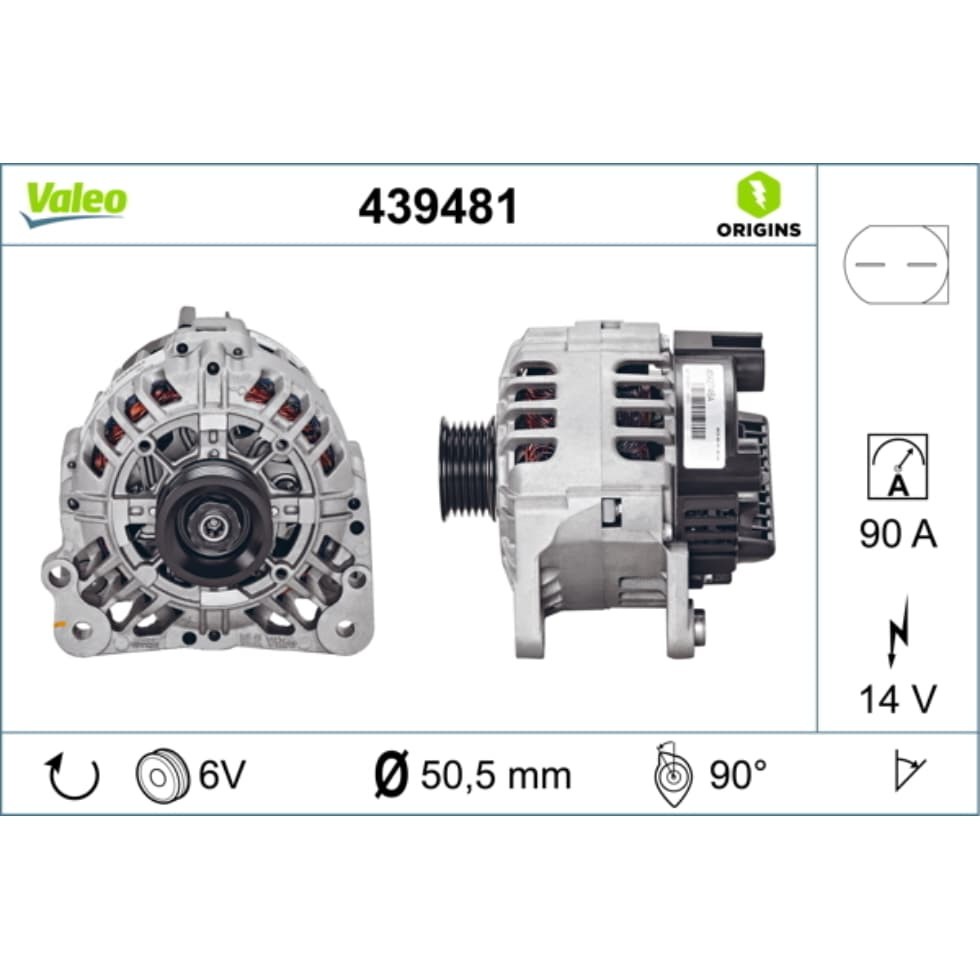 Generator VALEO 439481 für Seat Skoda VW Ibiza IV Fabia II Polo Cordoba Fox