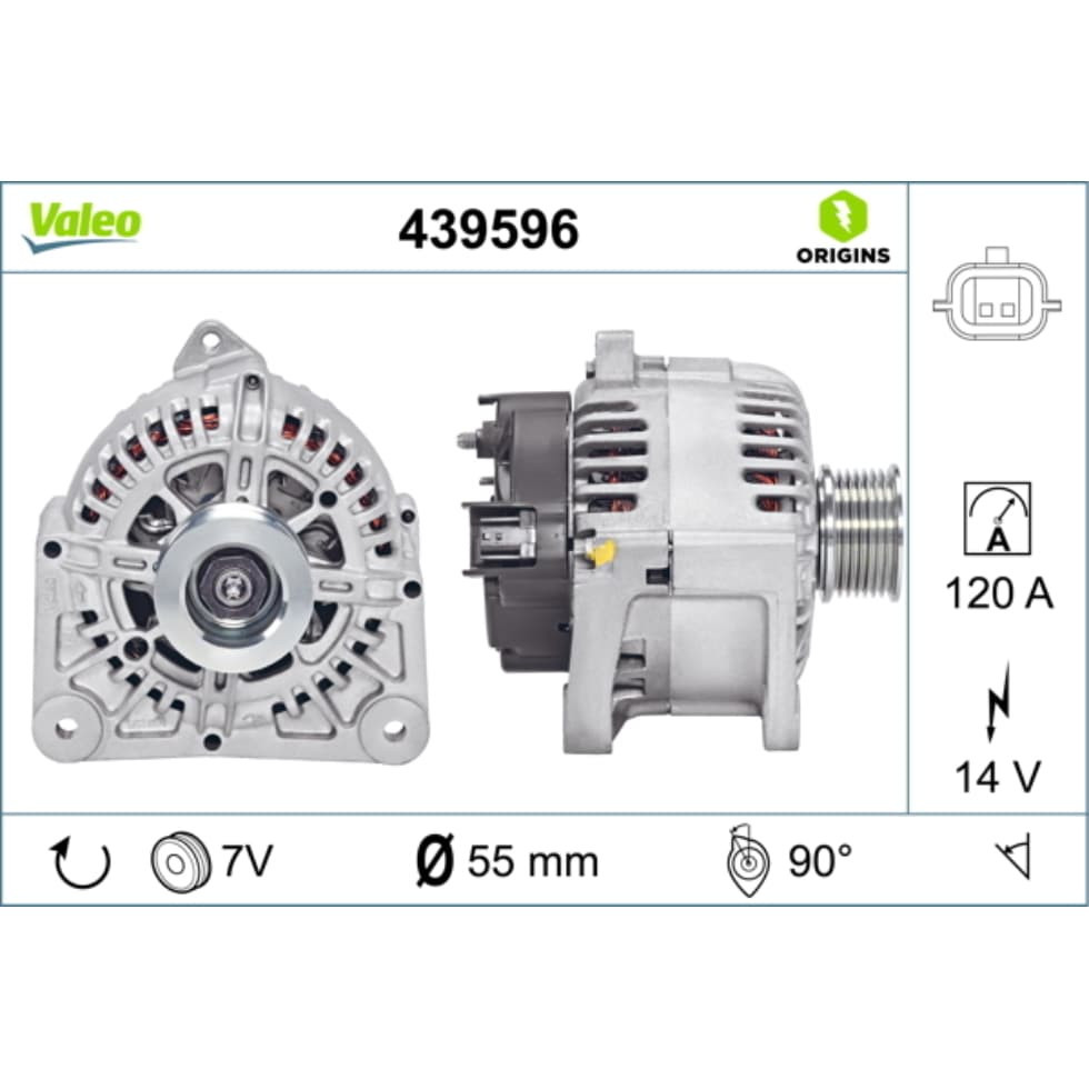 Generator VALEO 439596 für Renault Modus Grand Clio III Twingo II