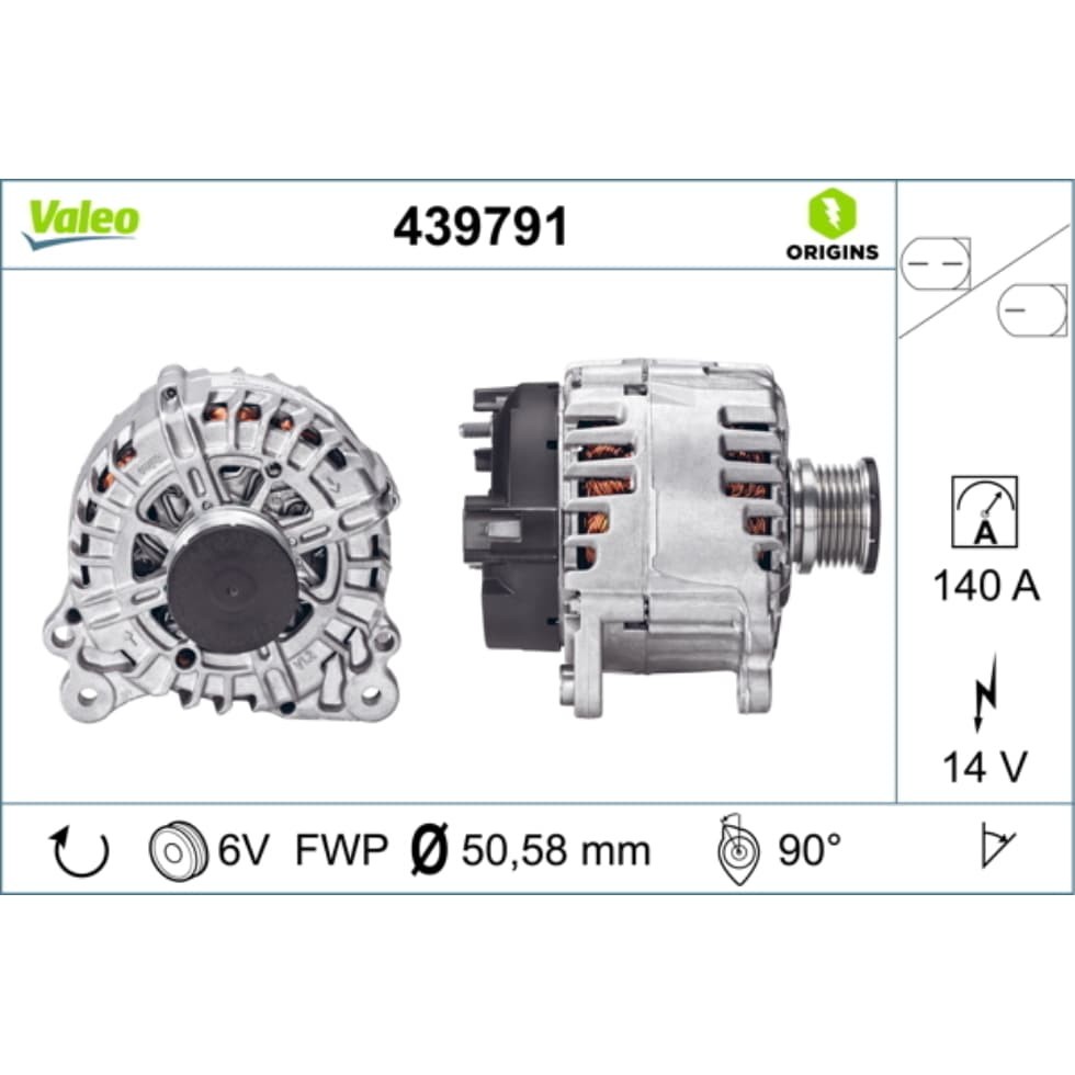Generator VALEO 439791 für VW Seat Audi Skoda Transporter T5 Multivan Q3