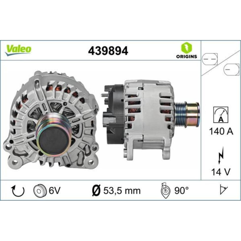 Generator VALEO 439894 für VW Seat Skoda Audi Golf VI Leon ST VII Variant