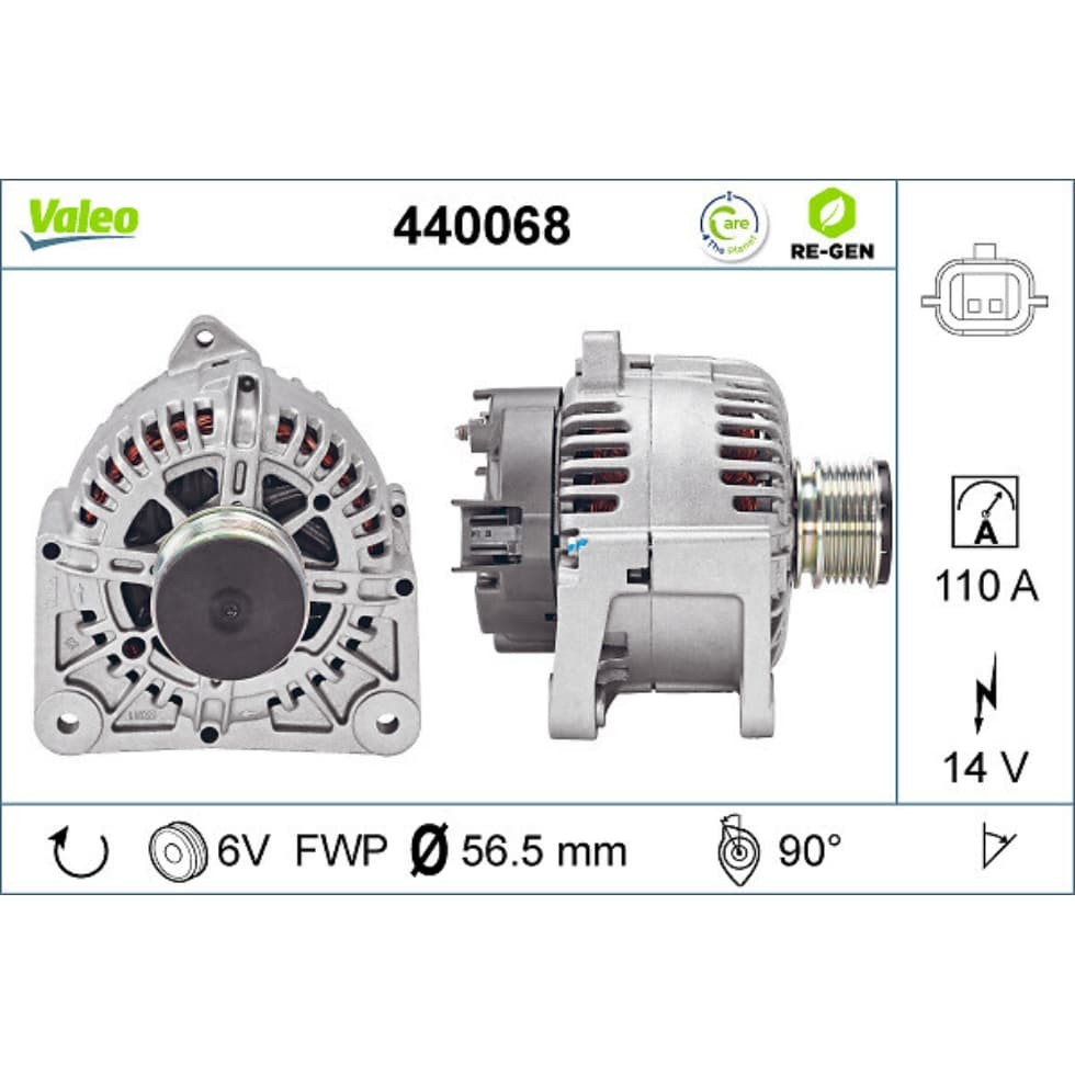 Generator VALEO 440068 für Renault Dacia Megane III Kangoo Rapid Fluence