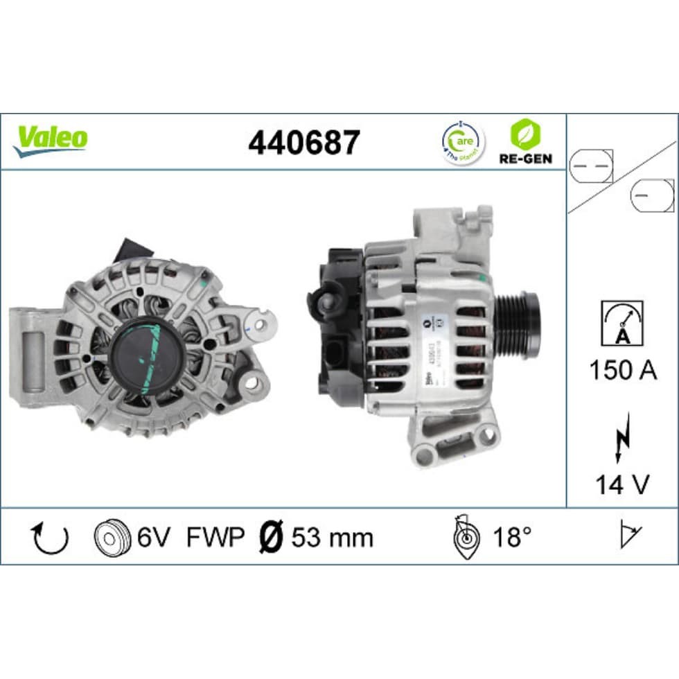 Generator VALEO 440687 für Ford Focus III Turnier Kuga II C-Max