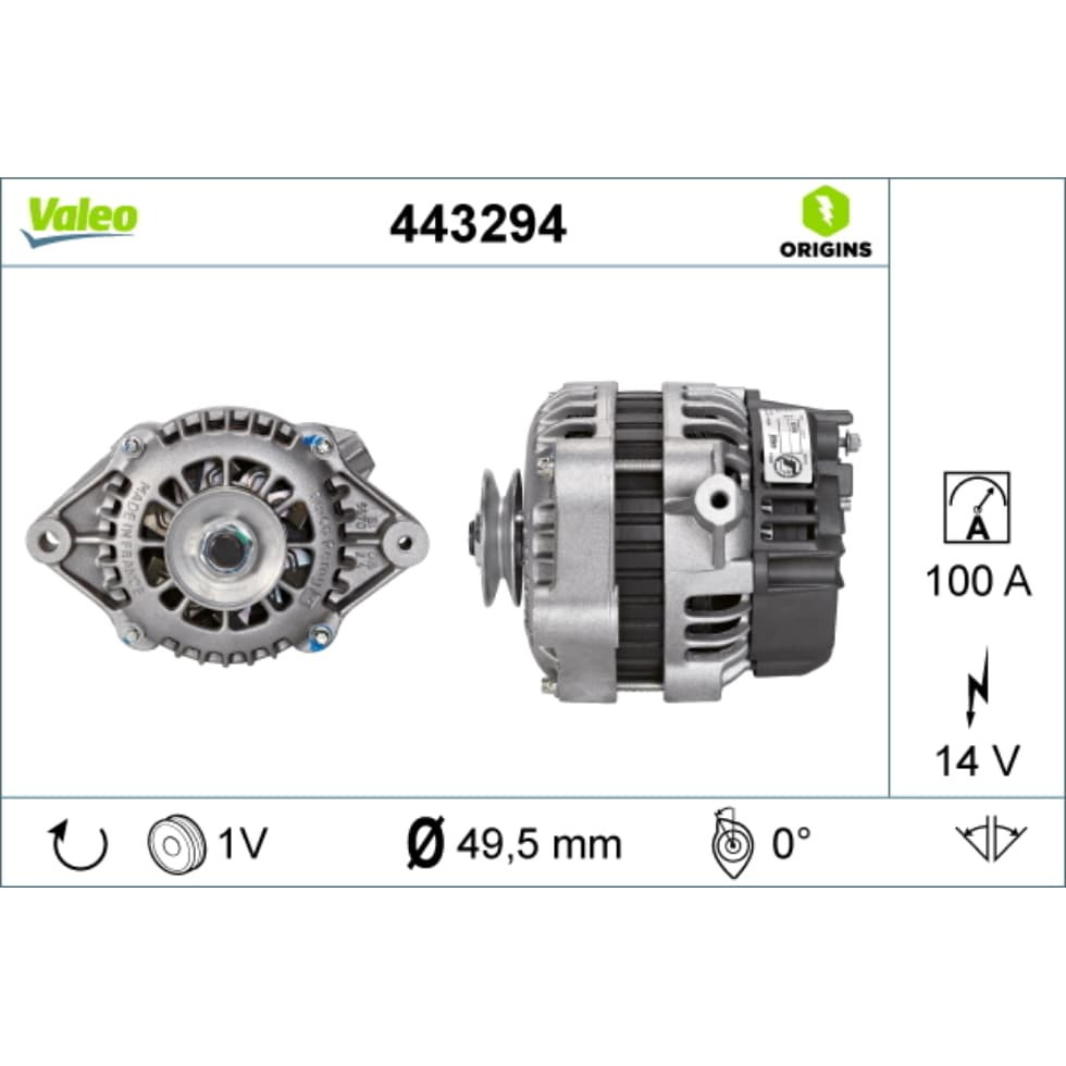 Generator VALEO 443294 für Opel Astra G CC