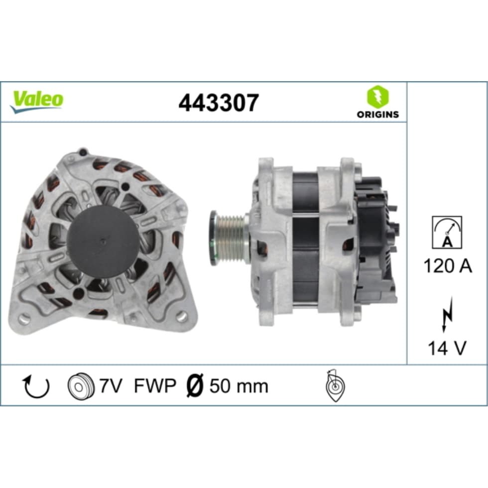 Generator VALEO 443307 für Renault Dacia Clio IV Grandtour Duster
