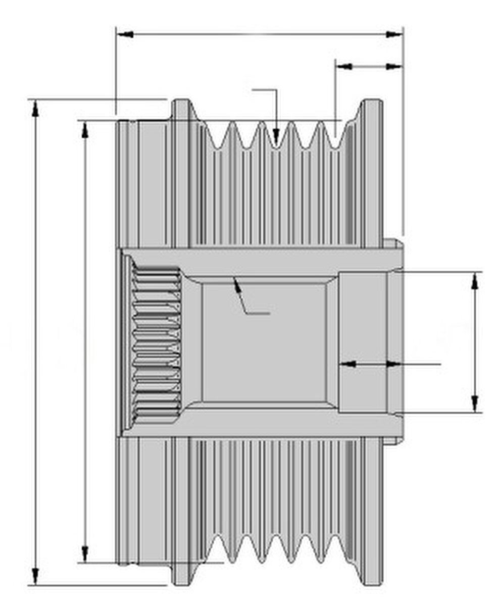 Generatorfreilauf HELLA für MERCEDES R-KLASSE (W251/ V251)