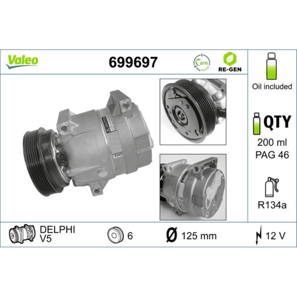 Kompressor Klimaanlage VALEO 699697 für Renault Megane I Classic