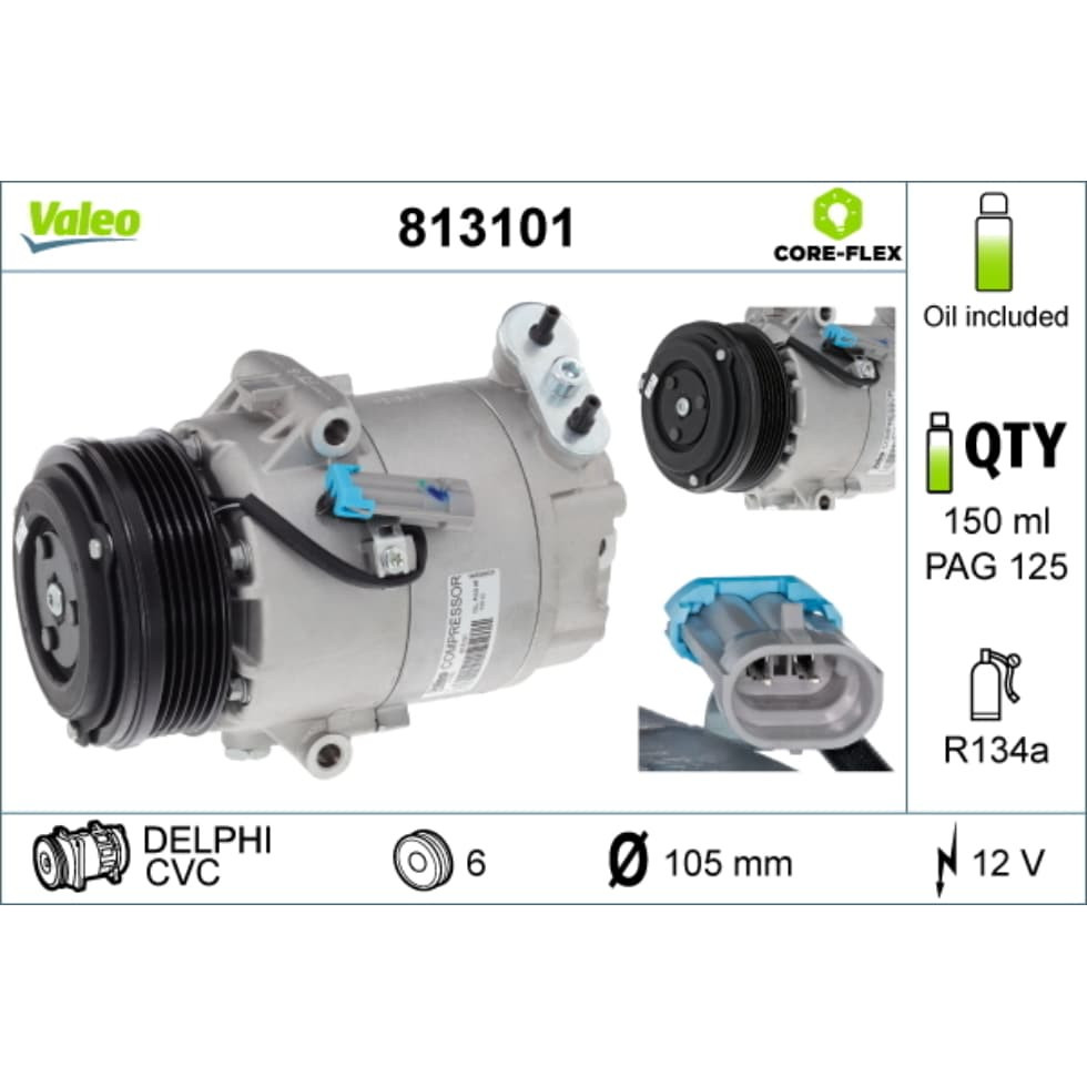 Kompressor Klimaanlage VALEO 813101 für Opel Astra H Caravan