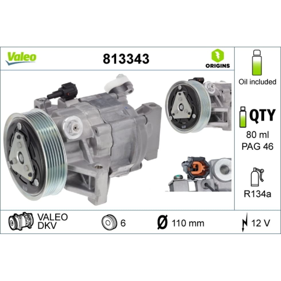 Kompressor Klimaanlage VALEO 813343