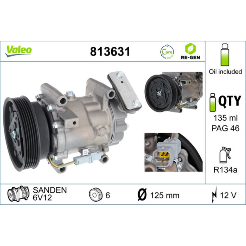 Kompressor Klimaanlage VALEO 813631 für Renault Modus Grand Twingo II