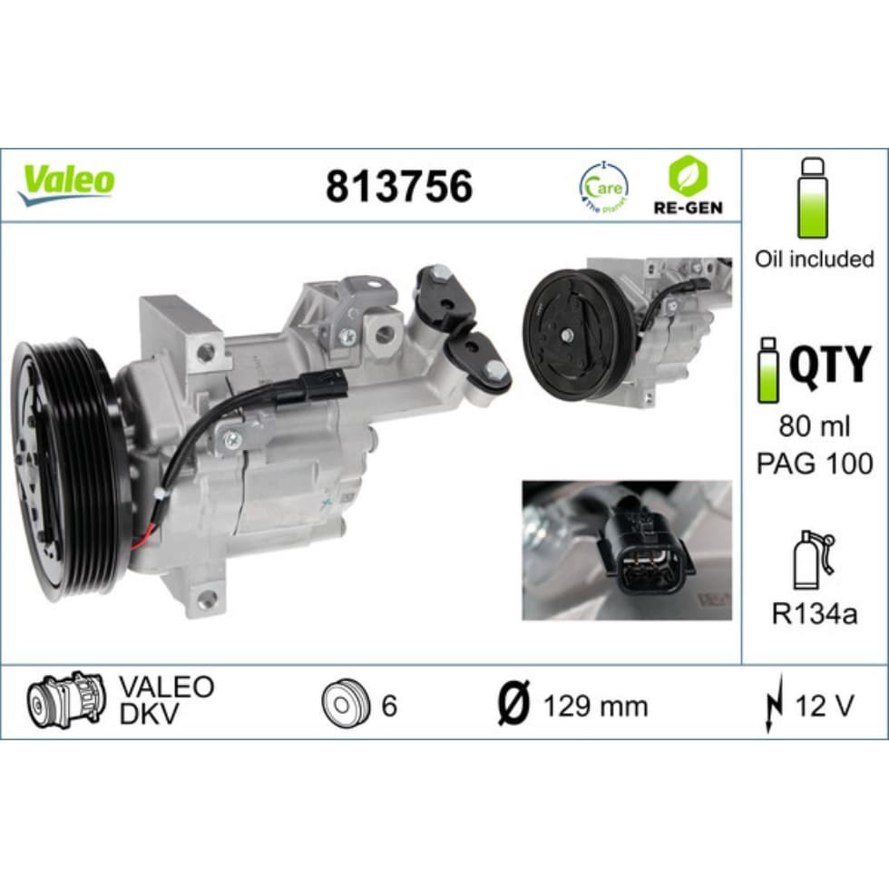 Kompressor Klimaanlage VALEO 813756 für Renault Dacia Megane III Fluence Duster