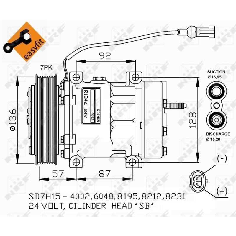 Kompressor passend für DAF CF 85 01- - NRF 32477G