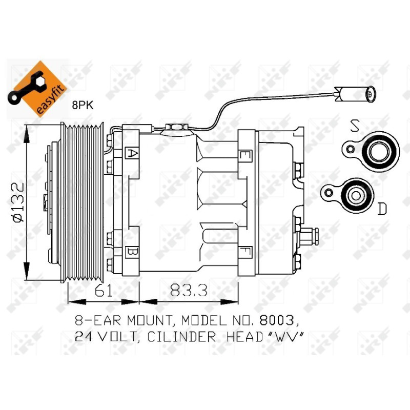 Kompressor passend für VOLVO TRUCK FH 12 97- - NRF 32753