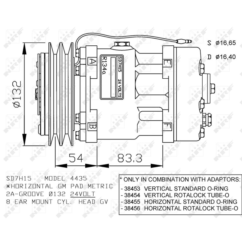 Kompressor UNIVERSAL SD7H15-4435 - NRF 32283G