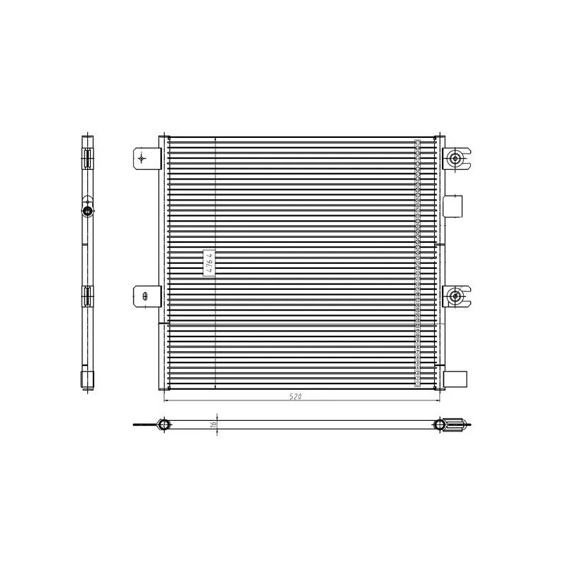 Kondensator, EASY FIT passend für VOLVO FL III / RENAULT D-Series 13- NRF 350504