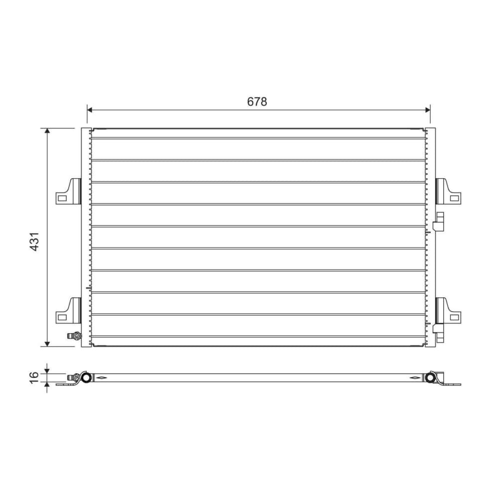 Kondensator Klimaanlage VALEO 814007 für Renault Espace IV