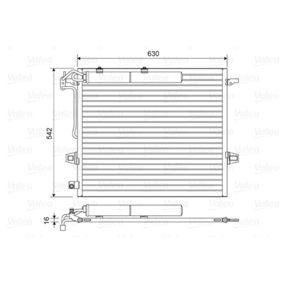 Kondensator Klimaanlage VALEO 814025 für Mercedes-Benz R