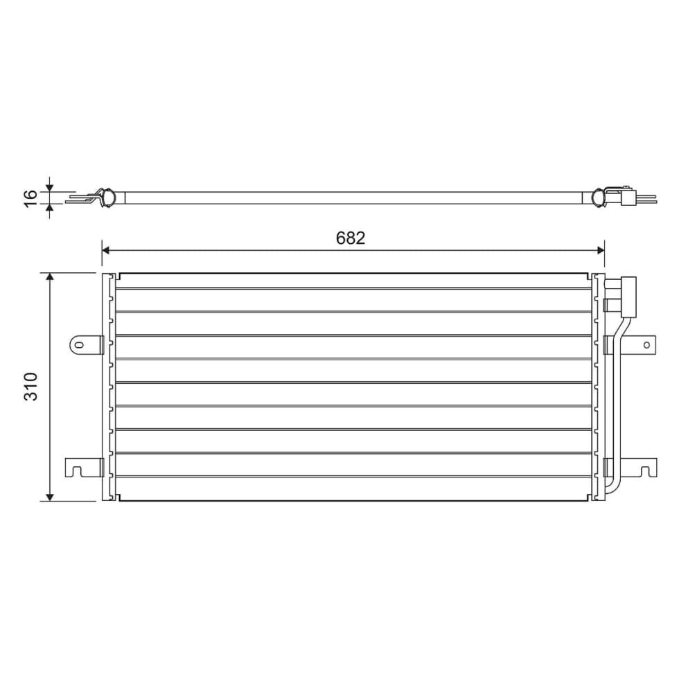 Kondensator Klimaanlage VALEO 814029 für VW Transporter T4 California Camper