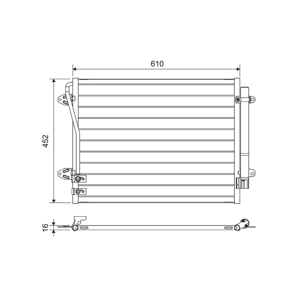 Kondensator Klimaanlage VALEO 814039 für VW Passat B7 Variant CC