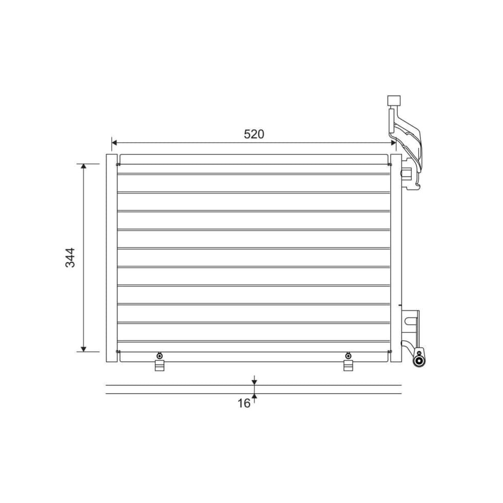 Kondensator Klimaanlage VALEO 814075 für Ford Fiesta VI Van B-Max