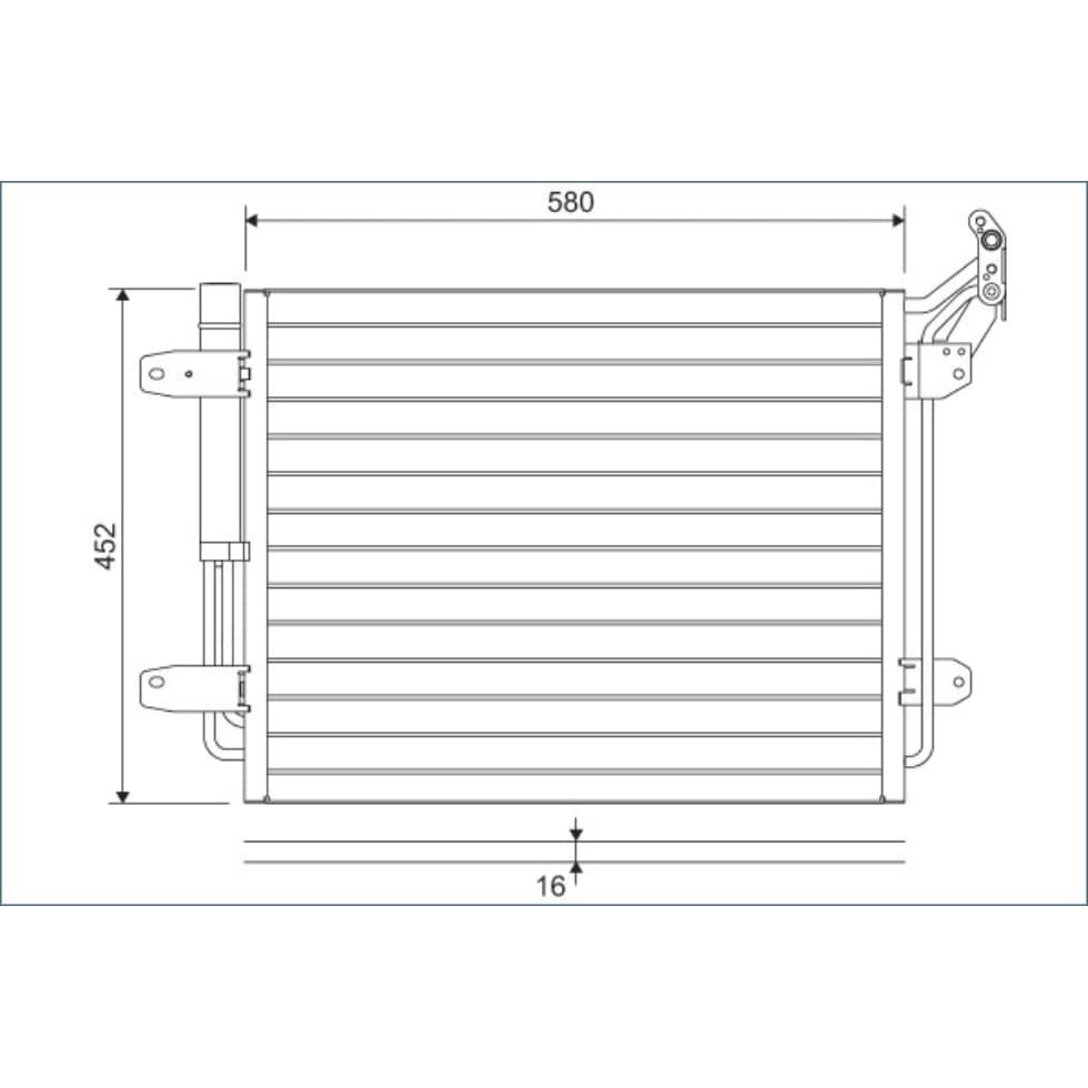 Kondensator Klimaanlage VALEO 814091 für VW Tiguan