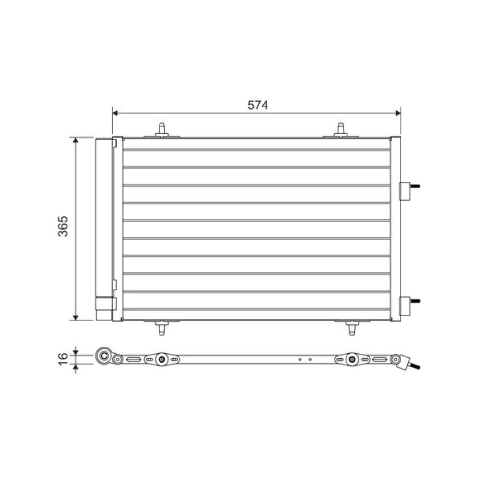 Kondensator Klimaanlage VALEO 814365 für Peugeot Citroën 508 I C5 III