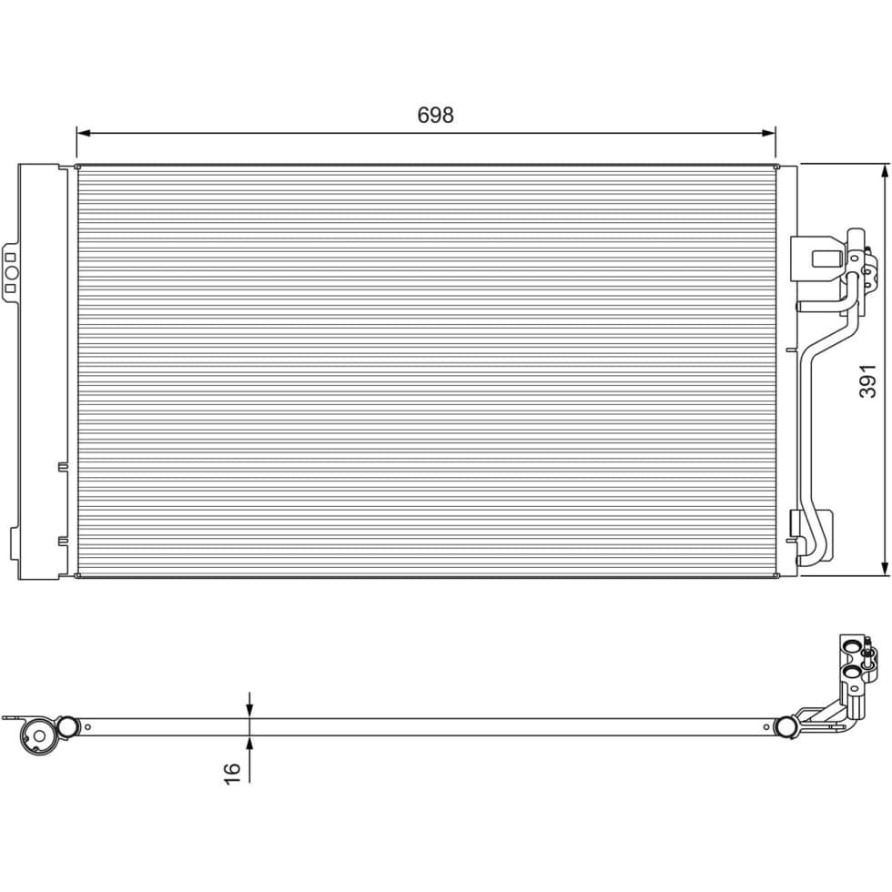 Kondensator Klimaanlage VALEO 814391 für Mercedes-Benz Viano Vito Mixto