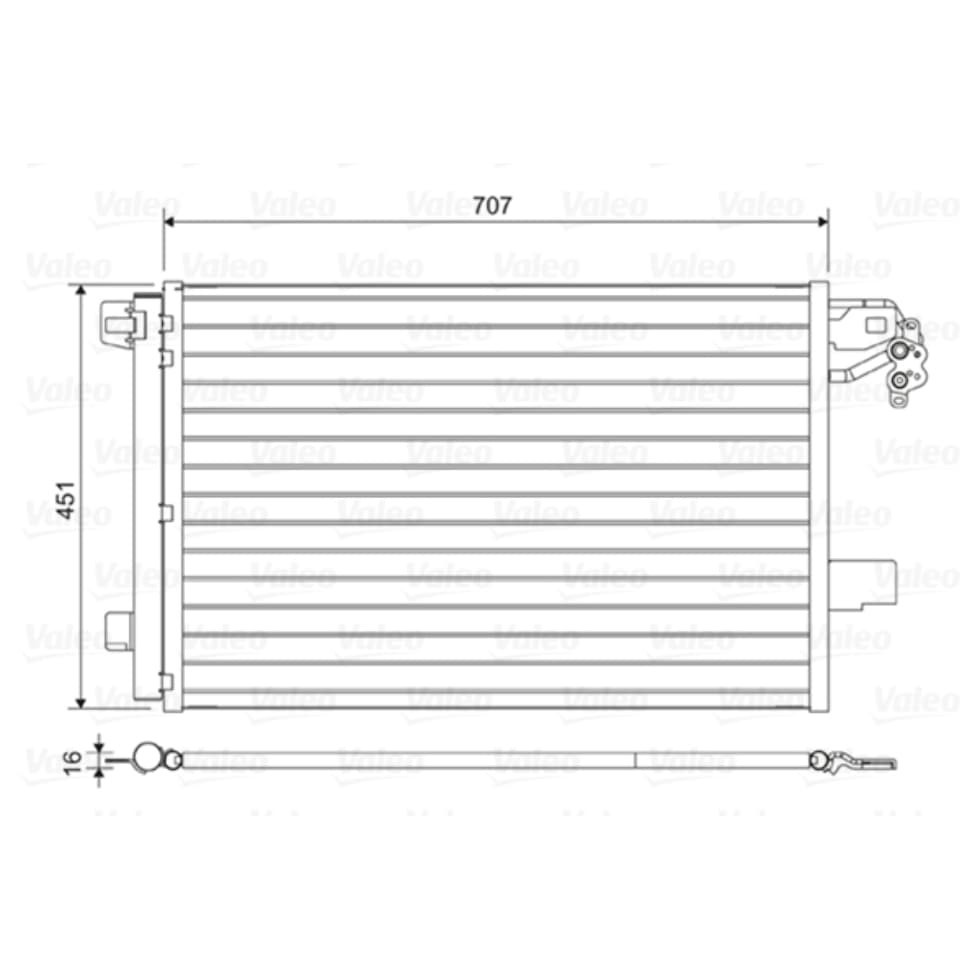 Kondensator Klimaanlage VALEO 814461 für VW Transporter T5 Multivan