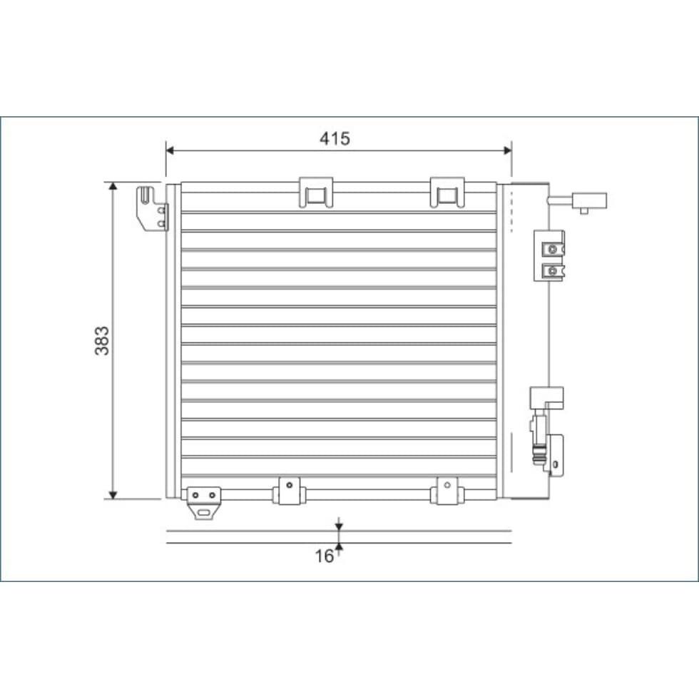 Kondensator Klimaanlage VALEO 817506 für Opel Astra G CC Zafira A