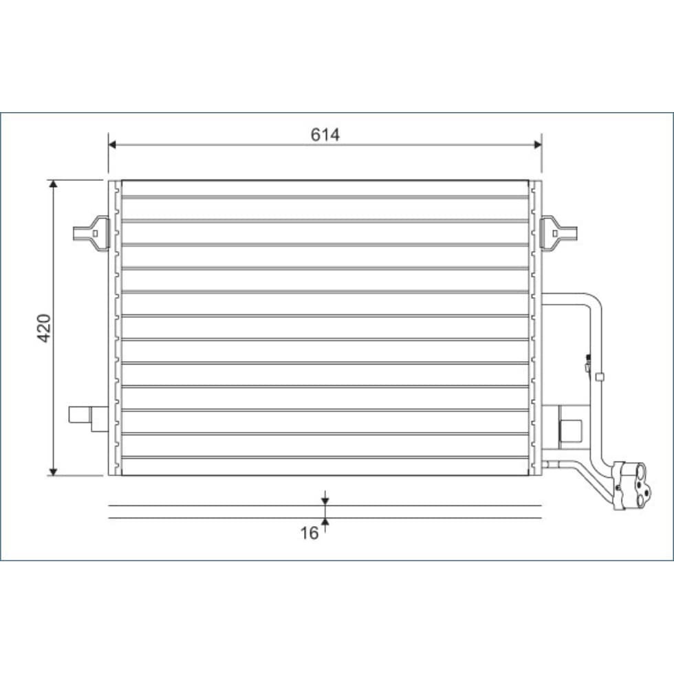 Kondensator Klimaanlage VALEO 817679 für VW Skoda Passat B5.5 Superb I
