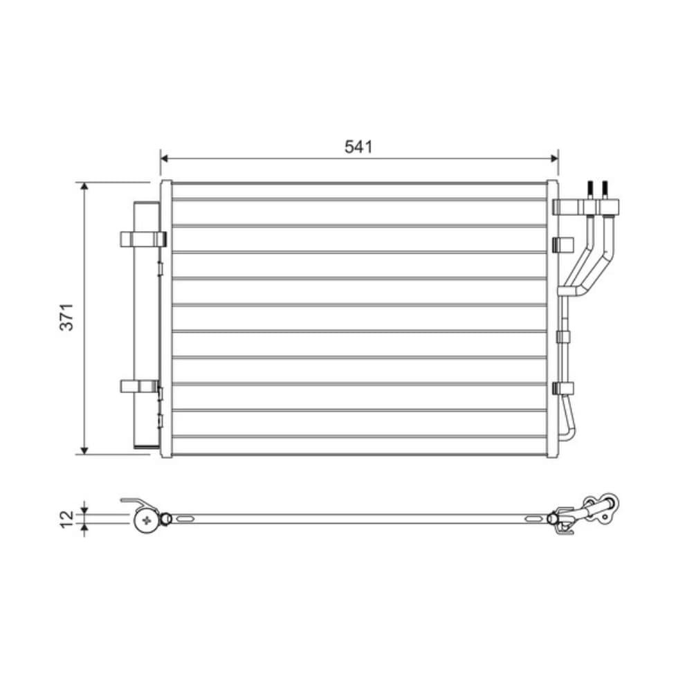 Kondensator Klimaanlage VALEO 822582 für Hyundai Kia Ix20 Venga