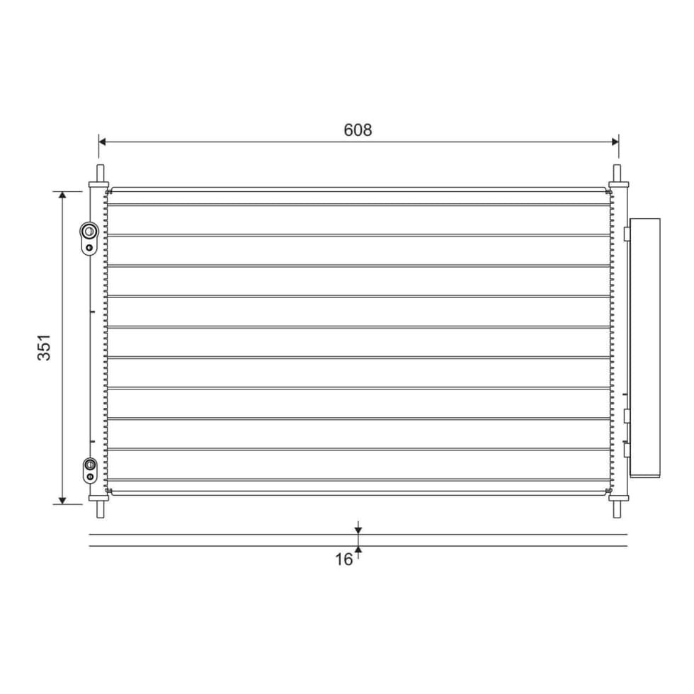 Kondensator Klimaanlage VALEO 822595
