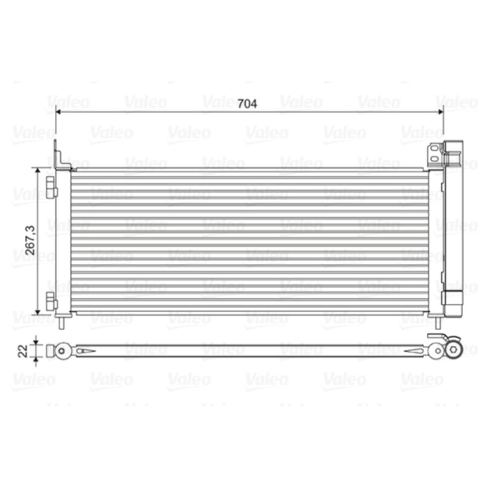 Kondensator Klimaanlage VALEO 822619