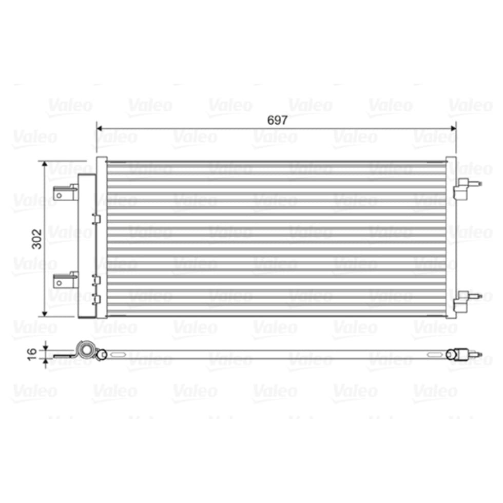 Kondensator Klimaanlage VALEO 822626 für Opel Astra K Sports Tourer