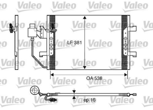 Kondensator Klimaanlage VALEO für MERCEDES A-KLASSE (W168)