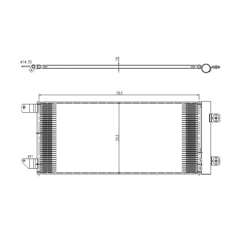 Kondensator, mit Trockner, EASY FIT passend für MAN TGS 07- NRF 350452
