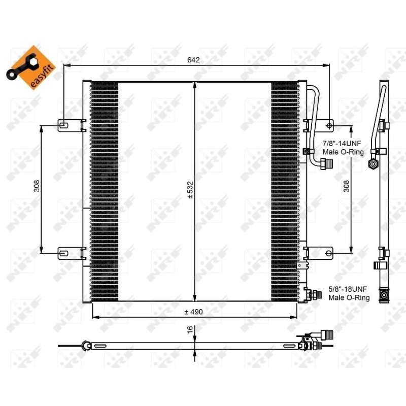 Kondensator passend für MERCEDES Vario 96 - 13 - NRF 350084