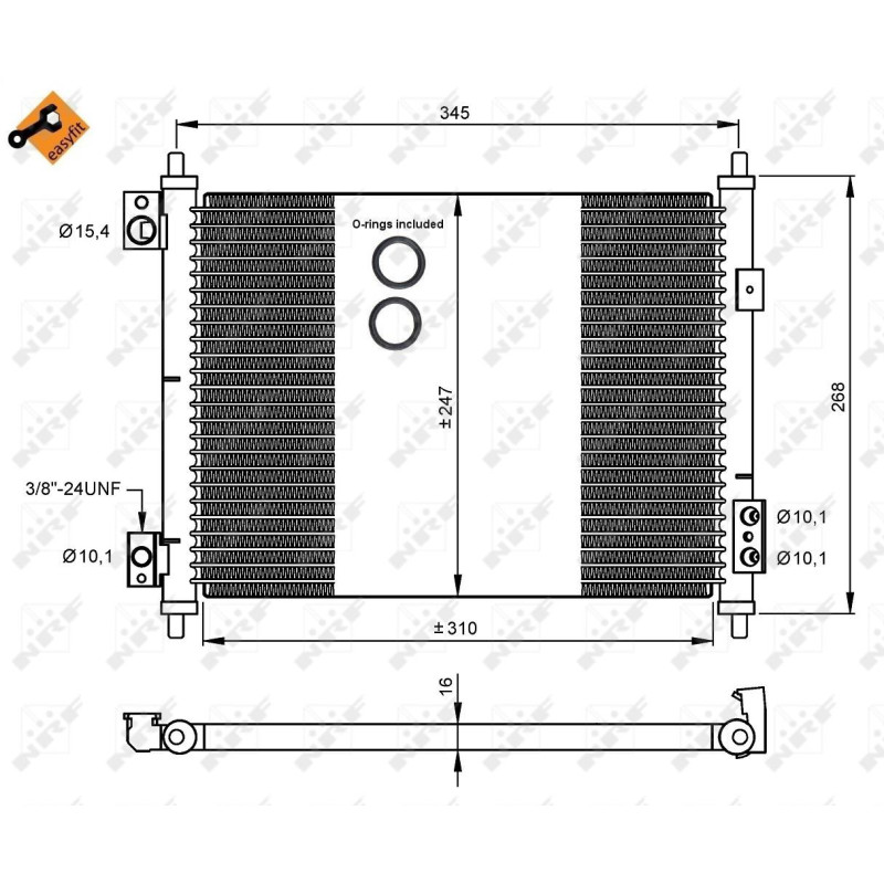 Kondensator passend für NISSAN Cabstar 06- - NRF 35926
