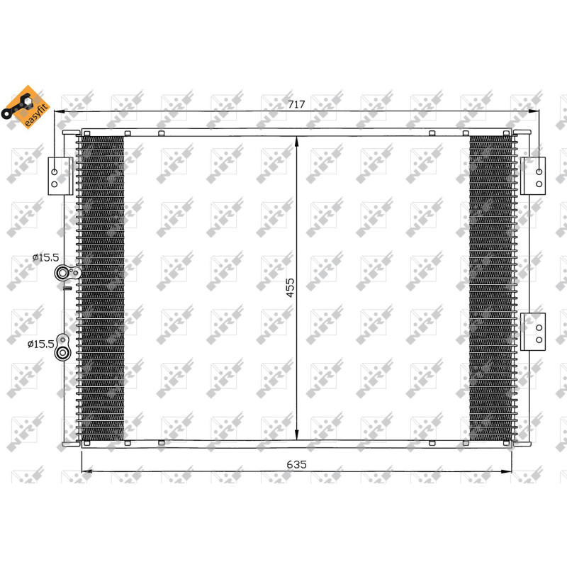 Kondensator passend für TOYOTA Hiace 95- - NRF 35461