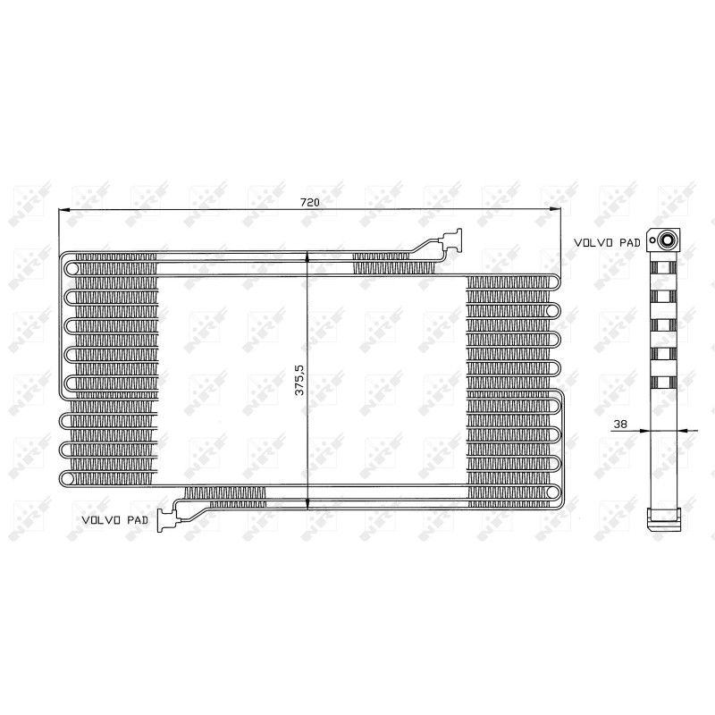 Kondensator passend für VOLVO BM L70E - NRF 35472