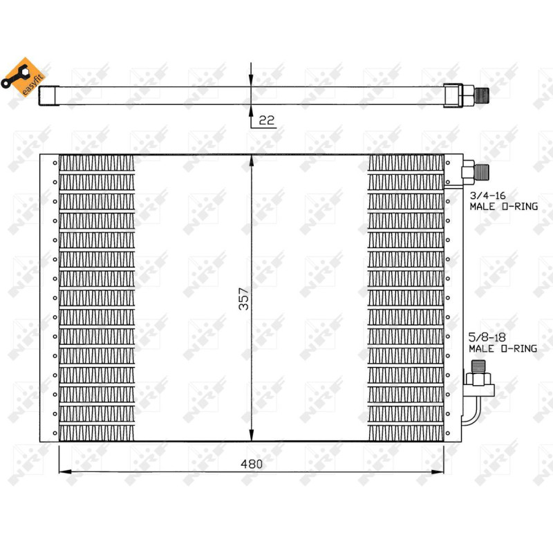 Kondensator UNIVERSAL UNIVERAL 480x357x22 - NRF 35956