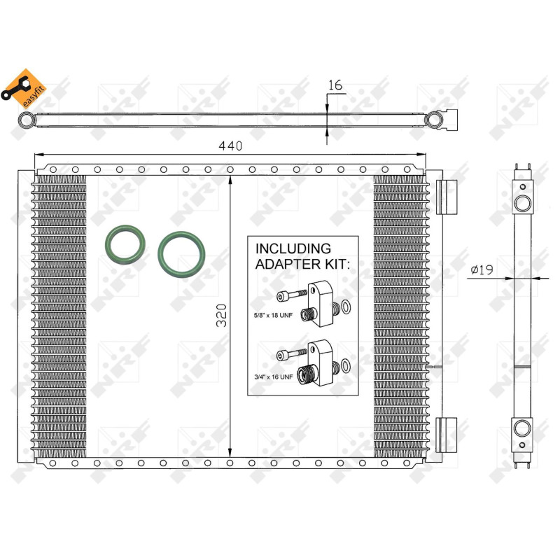 Kondensator UNIVERSAL UNIVERSAL 440x320xPF16 - NRF 35952