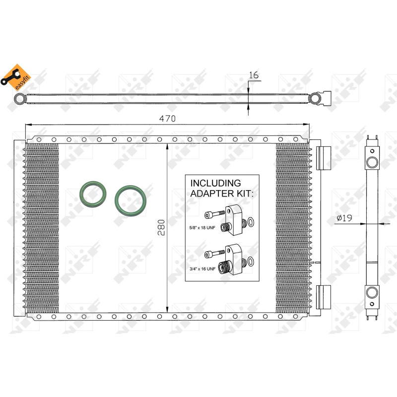 Kondensator UNIVERSAL UNIVERSAL 470x280xPF16 - NRF 35950
