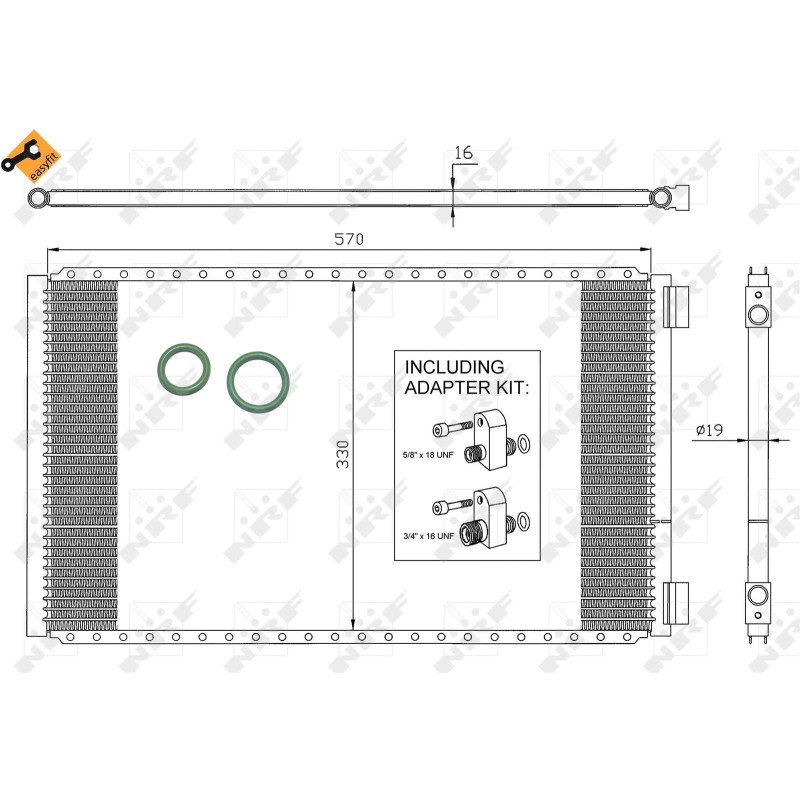 Kondensator UNIVERSAL UNIVERSAL 570x330xPF16 - NRF 35951