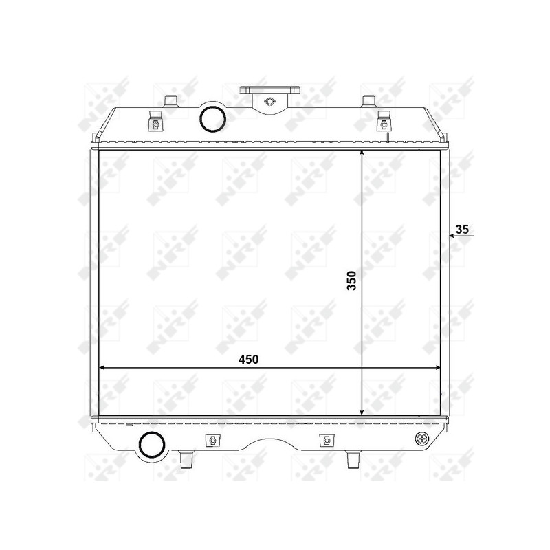 Kühler Alu gelötet passend für KUBOTA L4310D - NRF 54107