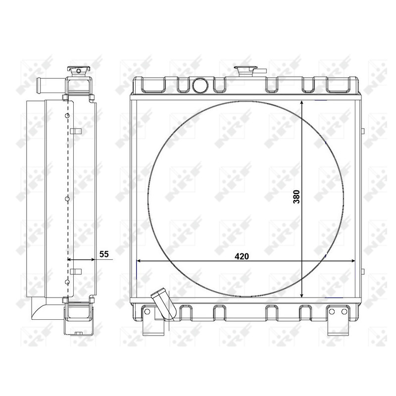 Kühler Alu gelötet passend für KUBOTA - NRF 54105
