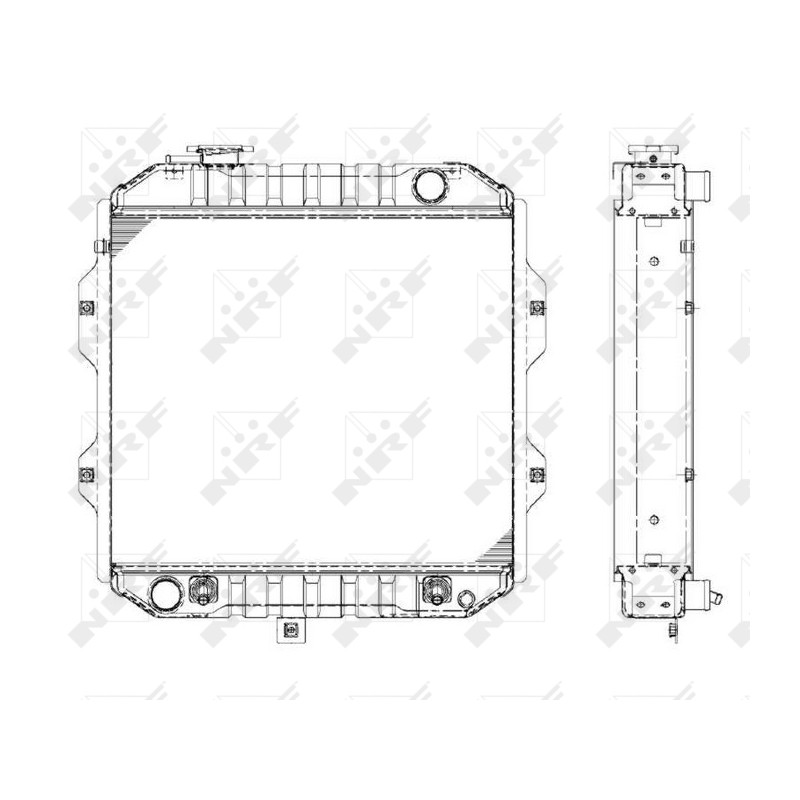 Kühler Alu gelötet passend für NISSAN FORKLIFT J02 COPPER - NRF 52259