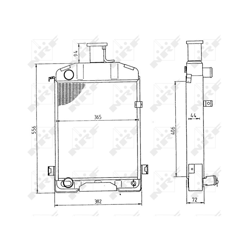 Kühler Alu gelötet passend für STEYR 80 84 86 - NRF 54028