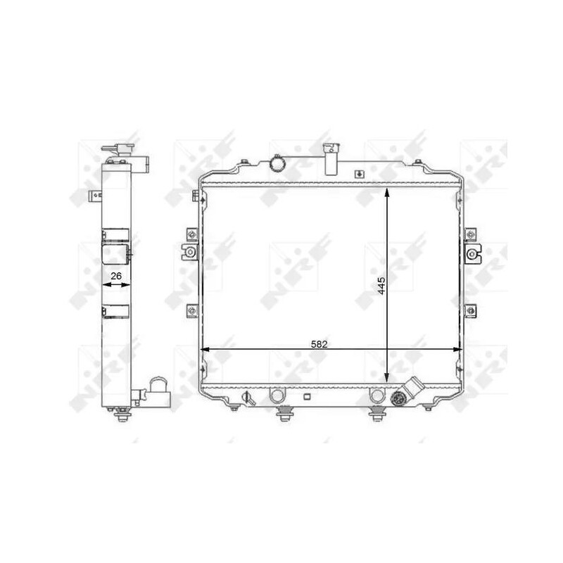 Kühler passend für HYUNDAI H100 2.5D 04- NRF 59107