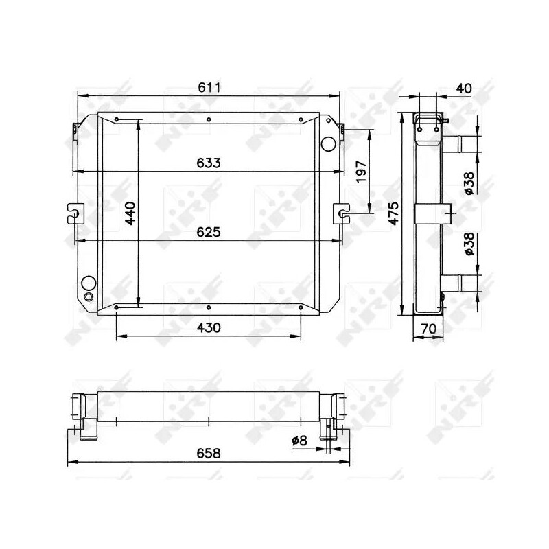 Kühler passend für IVECO ZETA 87- NRF 52202