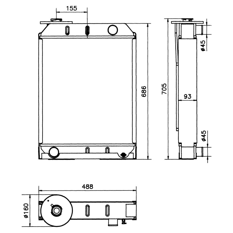Kühler passend für NISSAN 6100 6120 6125
